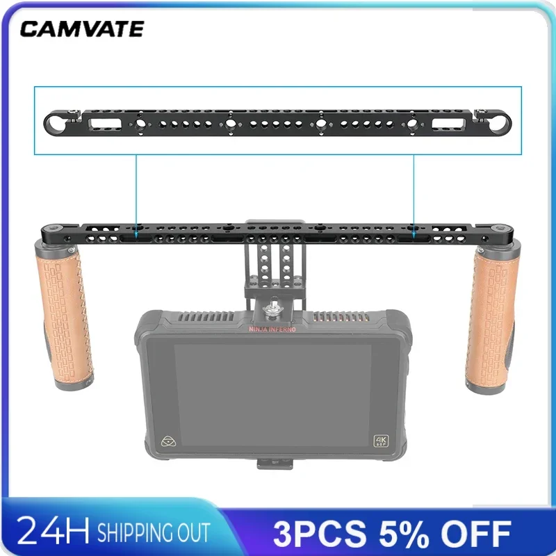 CAMVATE Cross Cheese Bar with Double-ended 15mm Rod Adapter & 1/4