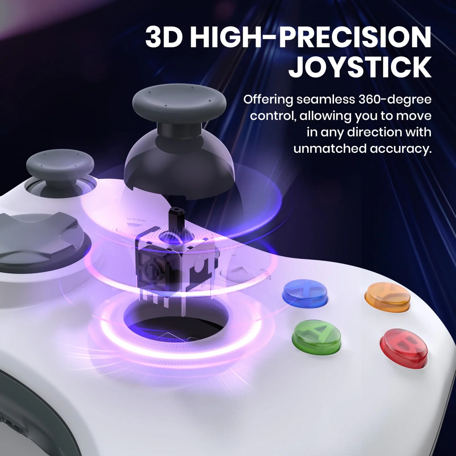 Беспроводной контроллер 2,4G для Xbox 360/360 Slim/PC, геймпад для видеоигр, 3D Rocker, консоль с двойным вибродатчиком, игровые аксессуары