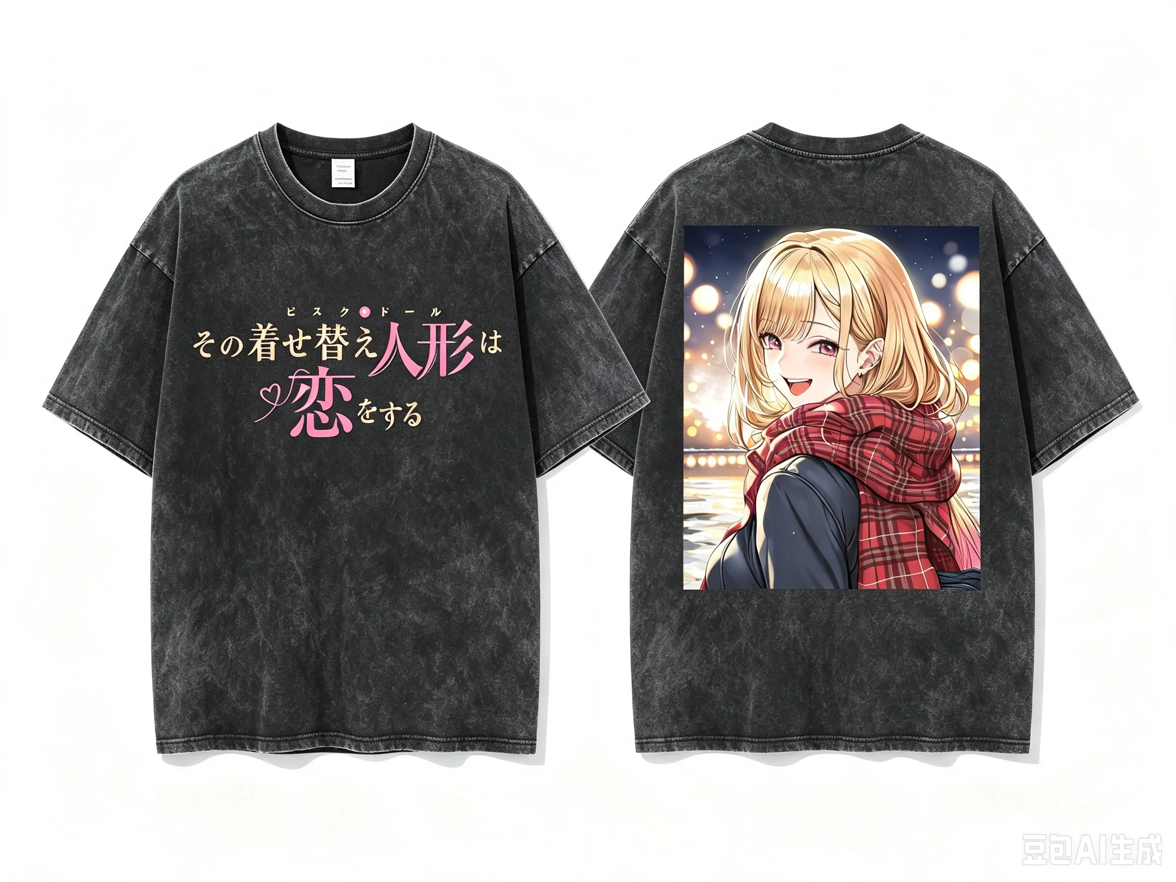 Kitagawa Marin Sono Bisque Doll Wa Koi O Suru Front And Back Printed Crew Neck Comfortable Women And Men Fashion T Shirt