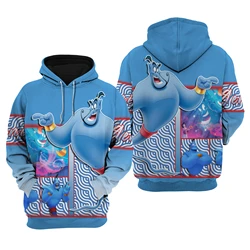 2024 Spring and Autumn 3D Printing Aladdin New Men's Pullover Women's and Children's Cosplay Large Fashion Zipper Hoodie