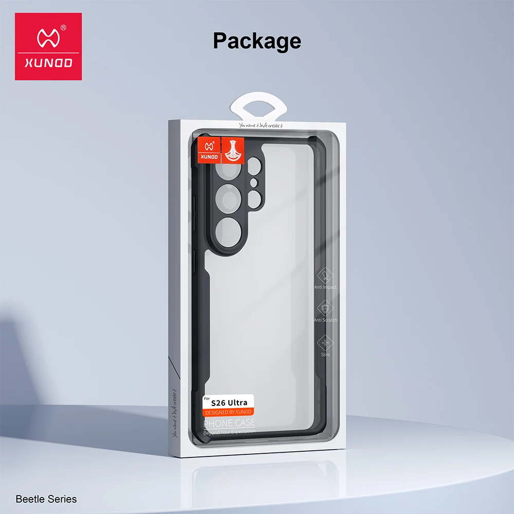Xundd Is Suitable for Samsung S26/S26 Plus/S26 Ultra Phone Cases, Xundd Beetle Series, Anti-Drop, Full Coverage, Transparent Back Panel