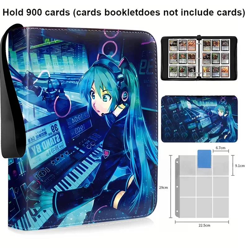 400/900 buah kartun Jepang Anime Virtual Idol Hatsune Miku kartu PP Album peta surat Folder Binder kartu permainan koleksi hadiah