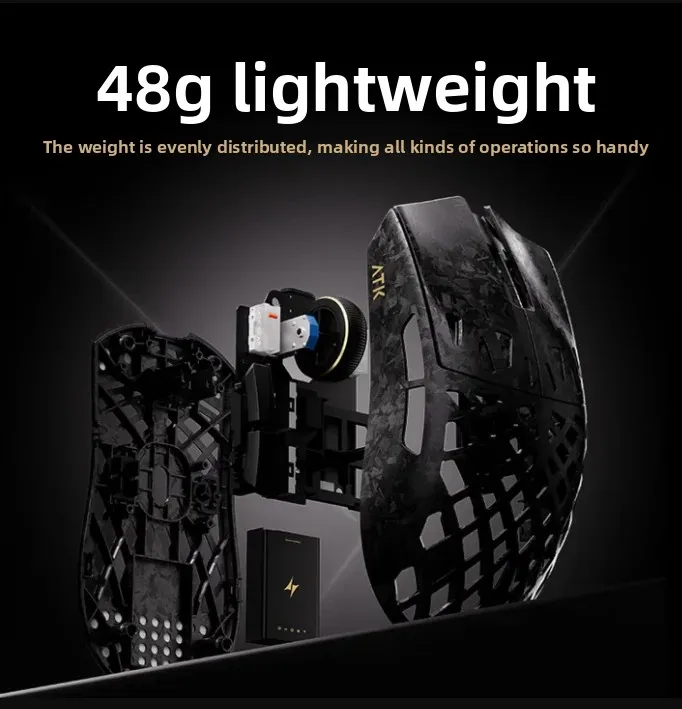 ATK GHOST Wireless Gaming Mouse Carbon Fiber Hollow Design