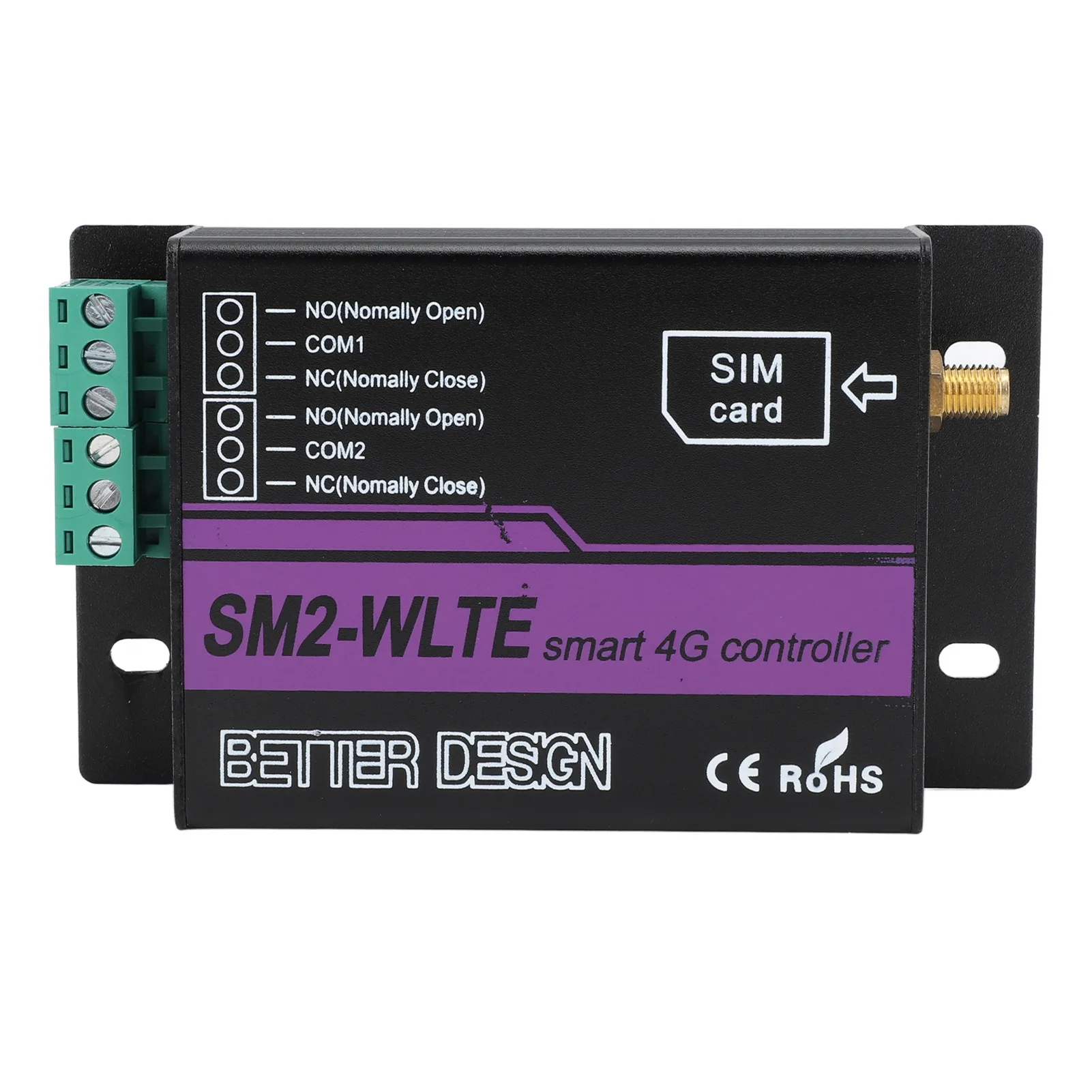 

SM2 WLTE EA 2 Channel 4G SMS Alarm Controller with APP WEB Temperature Humidity Linkage SMS Power Outage Alarm