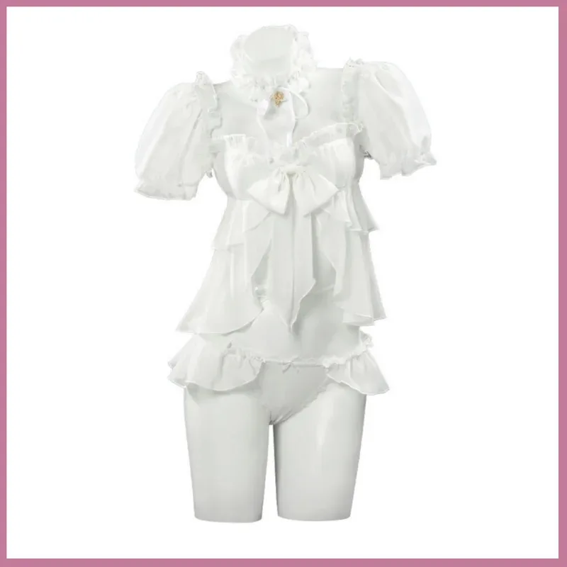 Игра NIKKE: Богиня Победы Дороти Косплей Костюм Летний Белый Купальник Шорты Парик Женский Сексуальный Карнавальный Костюм Бикини; 2'a,