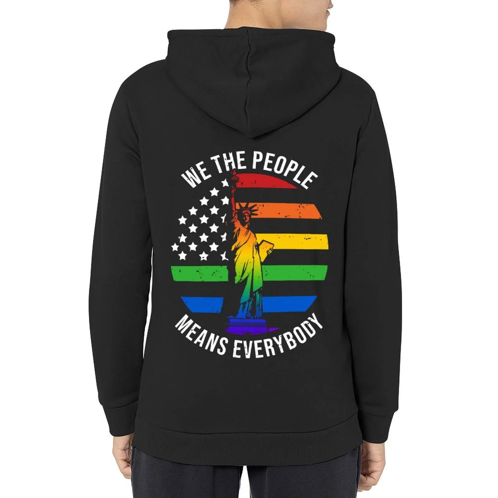 

We The People Means Everyone Vintage LGBT Gay Hoodie anime clothing anime clothes hooded shirt hoodie men