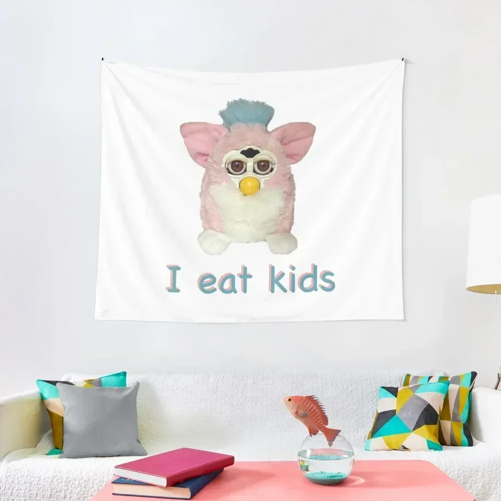 

Furby I eat kids Tapestry Wallpaper Aesthetic Home Decor Tapete For The Wall Room Decorations Tapestry