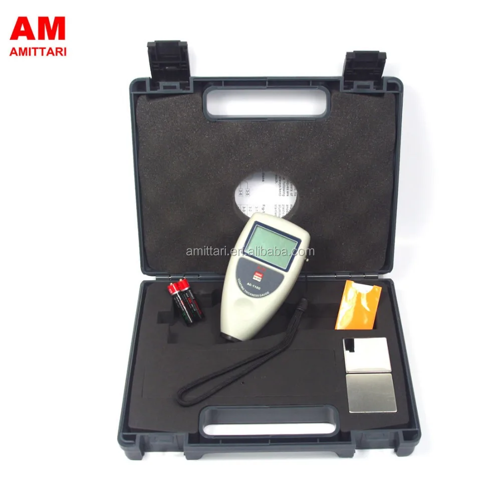 Misuratore di spessore di vernice per auto digitale e tascabile AC-110C FN 0~1250um