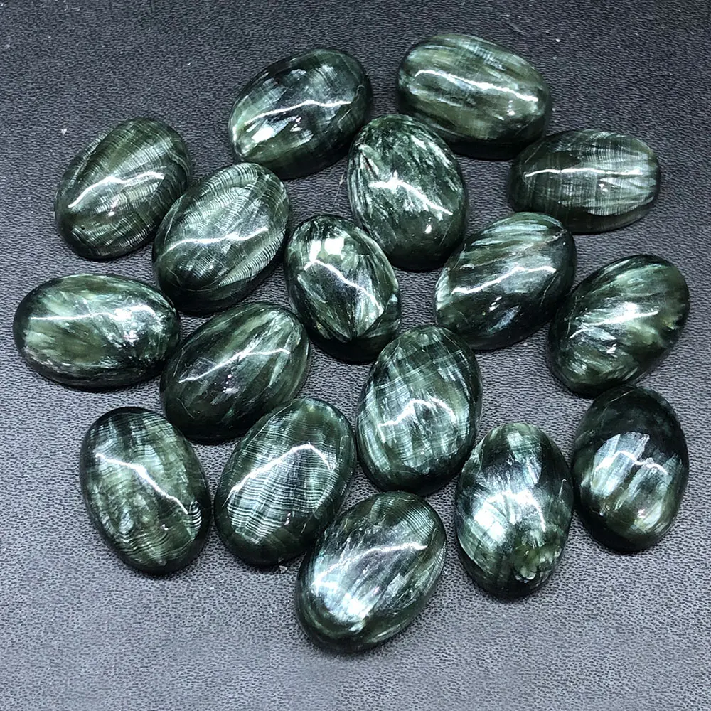 

Natural Stone Seraphinite Oval Crystal Stone Gemstone Quartz Crystals Healing Minerals Quartz Energy Spiritual Home Decoration