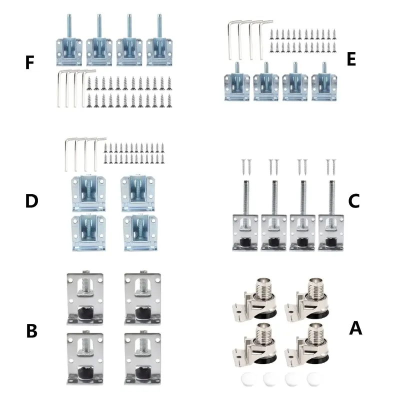 Adjustable Metal Furniture Rise set Heavy Duty Furniture Leg Supporting for Wardrobes & Bookcases