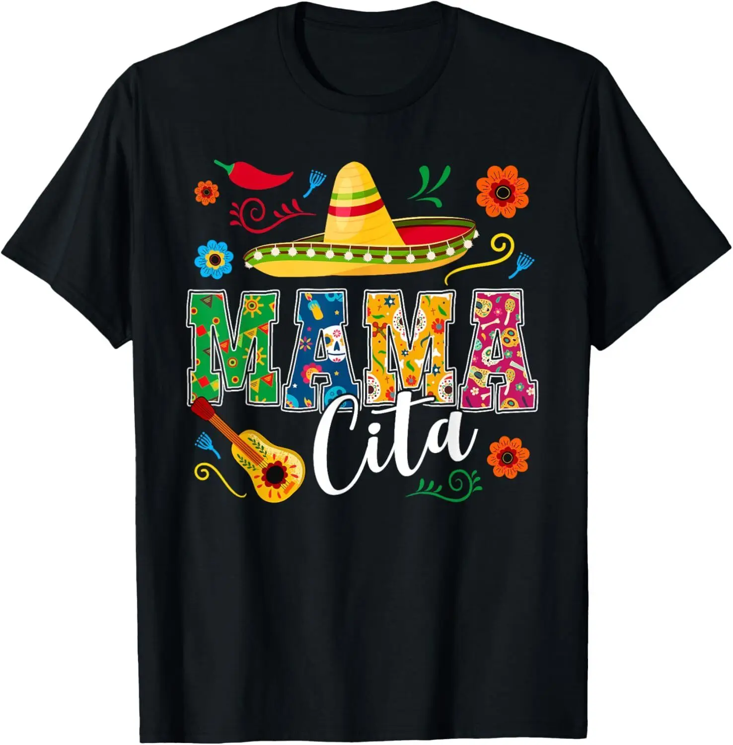 Cinco De Mayo Mamacita Flower Mama Cita Mexican T-Shirt Hoodie