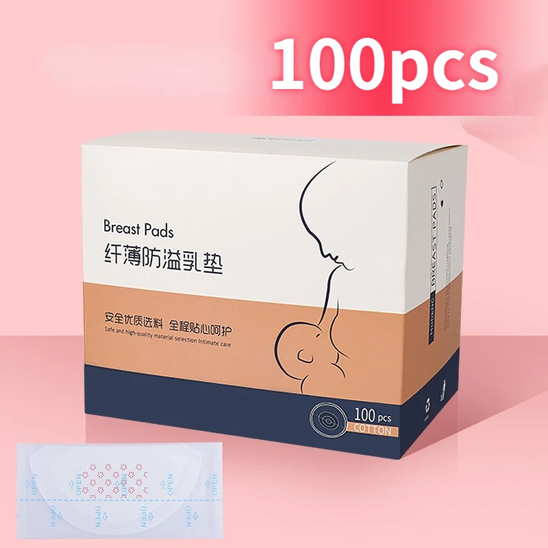 100Pcs Universal Disposable Nursing Pad Breastfeeding Pads Anti-overflow Ultra-thin Leak-proof for Maternity Women Spring Summer