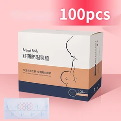 Almohadillas universales desechables para lactancia, almohadillas antidesbordamiento, ultrafinas, a prueba de fugas, para maternidad, primavera y verano, 100 piezas