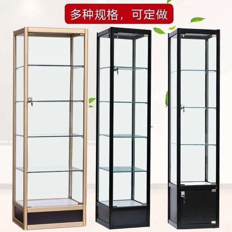 

Figure Display Cabinet Transparent Glass Display Cabinet Household Lego Toy Ornament Storage Cabinet Cake Model Display Stand
