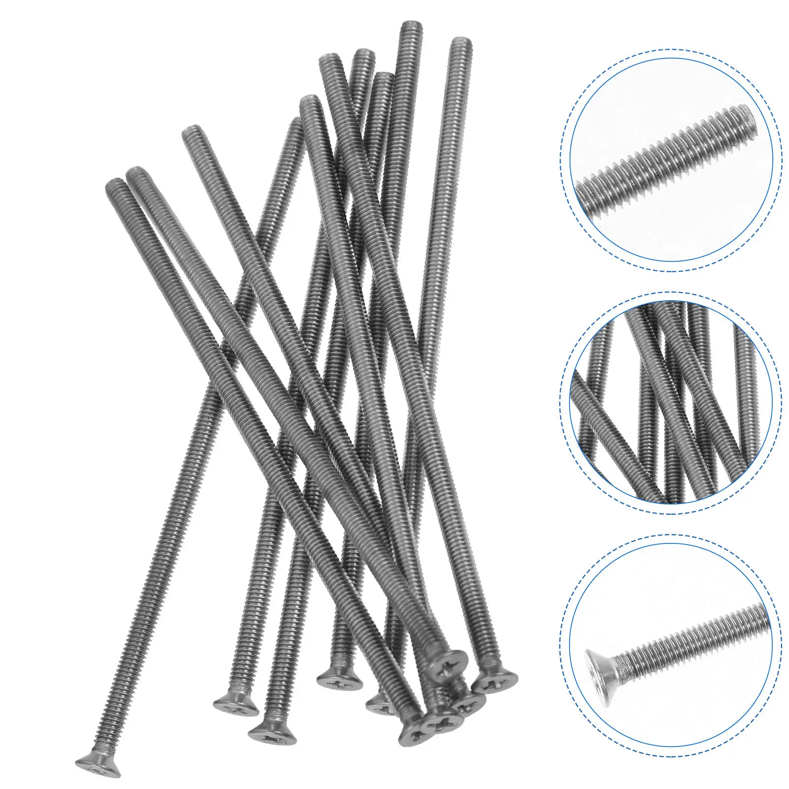 Long Electrical Outlet Screws Stainless Steel Wall Plate Fixing Screws for Outlet Box Extension DIY Household Repairs