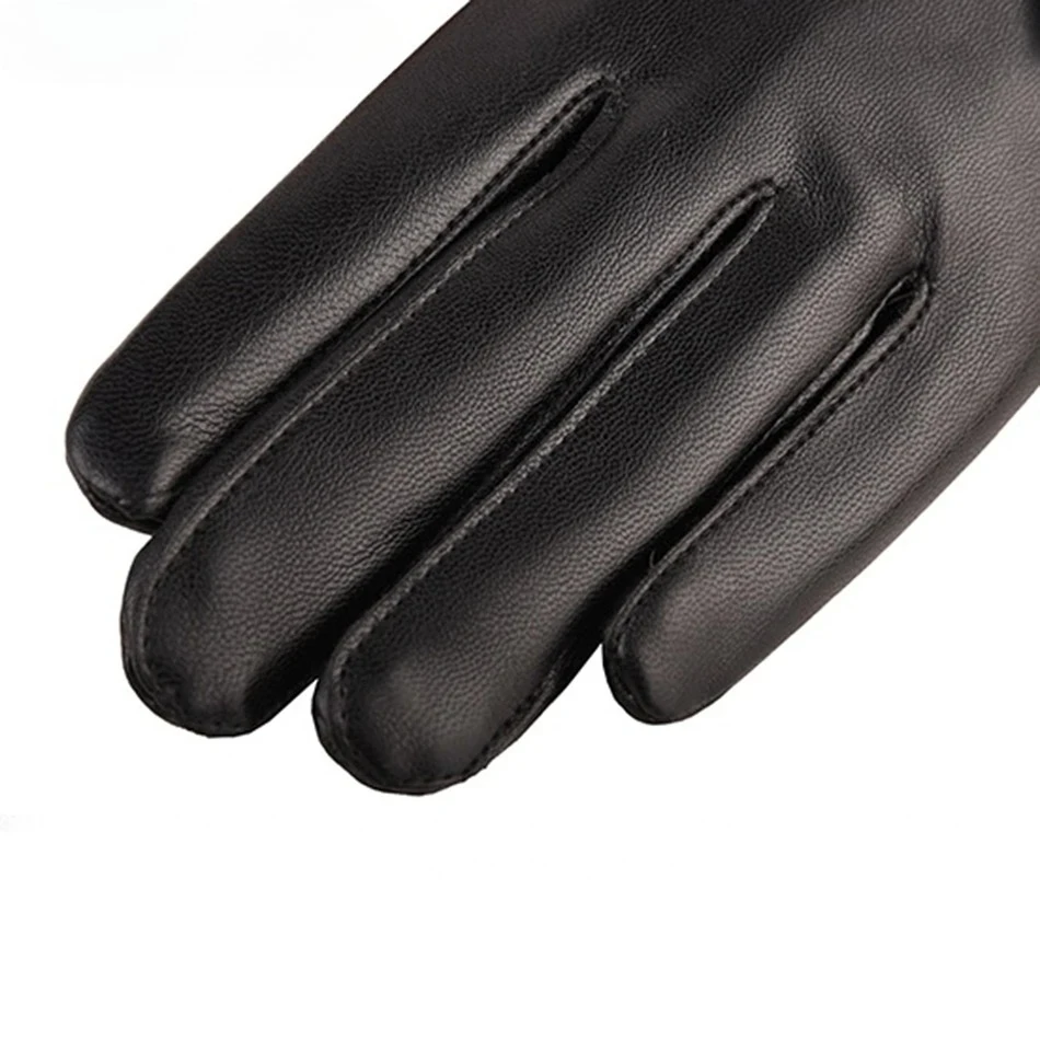 الوردي النساء قفازات فو الجلود أرنب الفراء قفازات السيدات القيادة الأسود شاشة تعمل باللمس المرجان المخملية الشتاء الصوف الدافئة القفاز الإناث