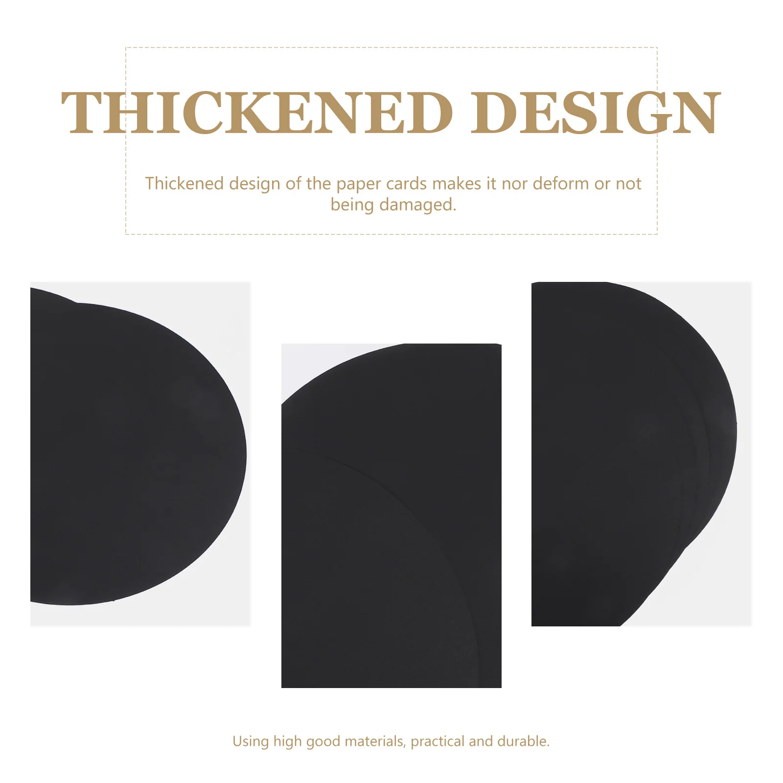 

50Pcs Thickened Black Art Paper Round Painting Cardboard Durable Drawing Hardboards for DIY Mandala Calligraphy Sketch