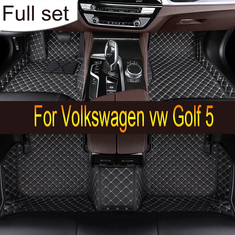 Car Floor Mats For Volkswagen vw Golf 5 MK5 2008 2007 2006 2005 2004 Carpets Foot Pads Accessories Interior Rugs Replacement