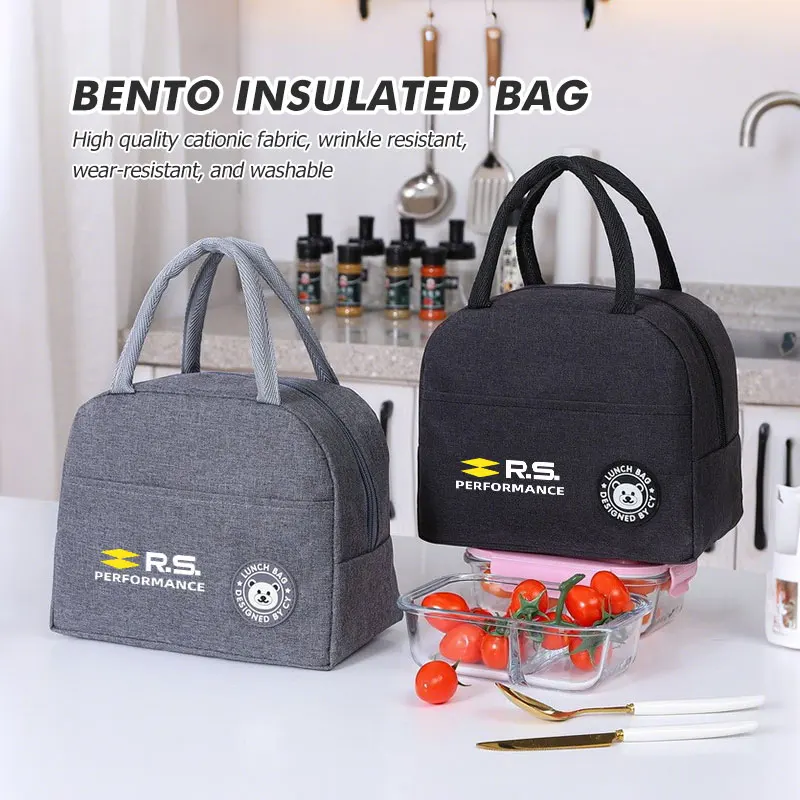 

For Renault Portable Insulated Lunch Bag Travel Food Thermal Storage Bento Box RS Cli Scenic Logan Megane Koleos Sandero Safrane