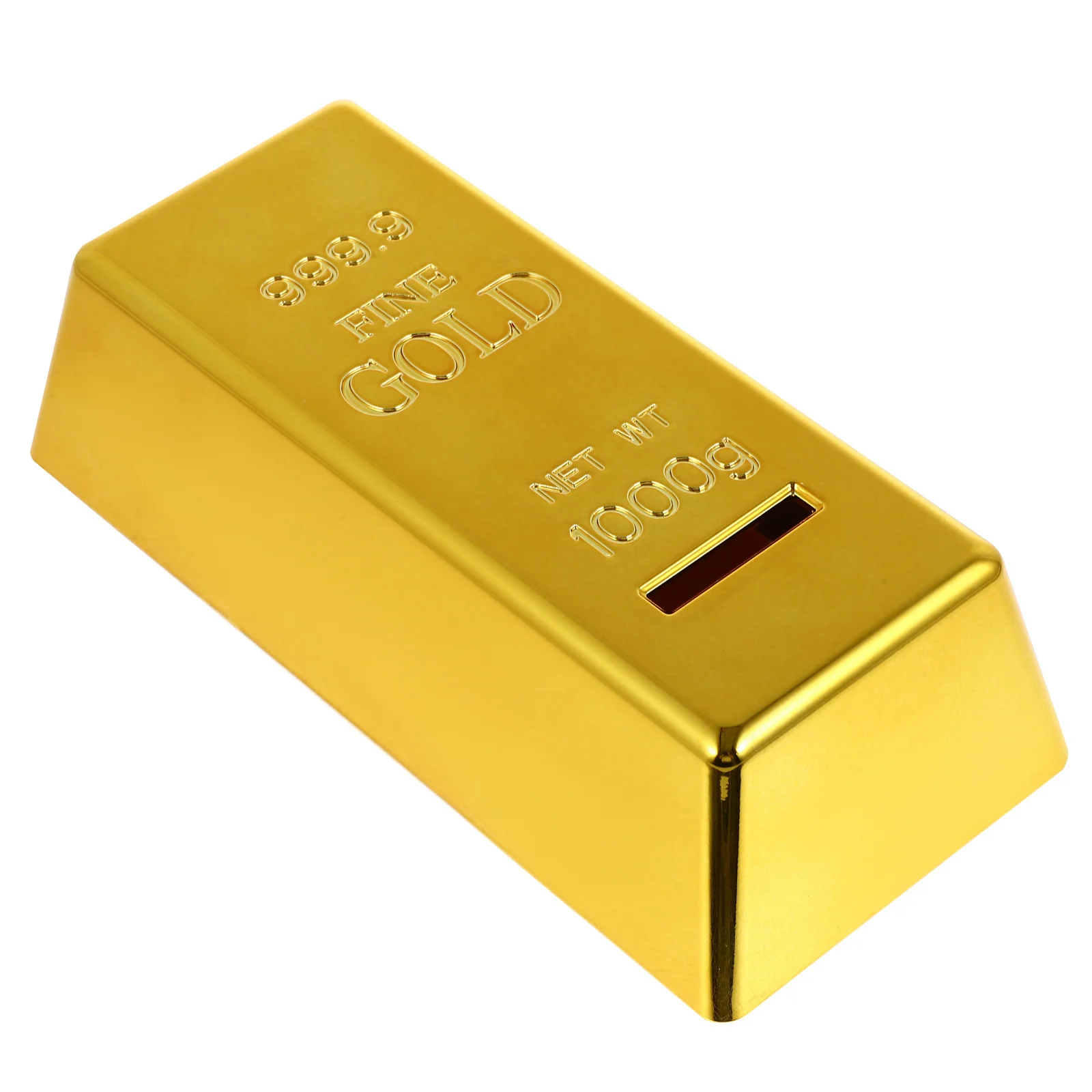 

Gold Bar Shaped Money Box Luxury Saving Pot Rubber Stopper Bottom For Home Decor Coin Storage Piggy Bank Saving Box Bank