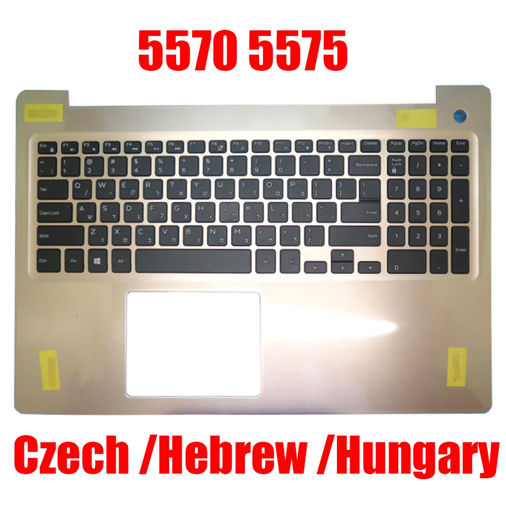 HB HU CZ aptop Palmrest For DELL For Inspiron 15 5570 5575 0VDFV7 VDFV7 09T1KY 0C83PY Czech Hebrew Hungary Gold Upper Case New