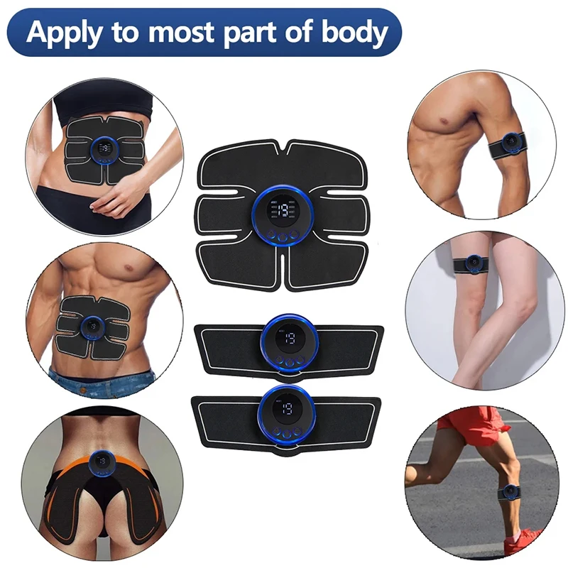 Wireless EMS Trainer Abs Muscle Stimulator Myostimulator Body Fitness Electric Weight Loss Body Slimming Massager Belt Body Slim