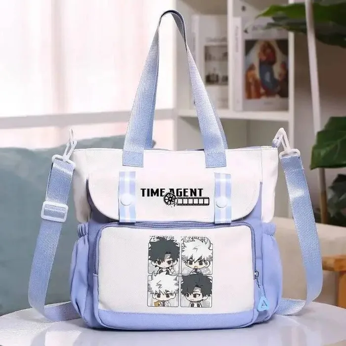 

Chibi Black Red Blue White Link Click Student Messenger Crossbody Shoulder Bags School Girls Large Capacity Anime Game