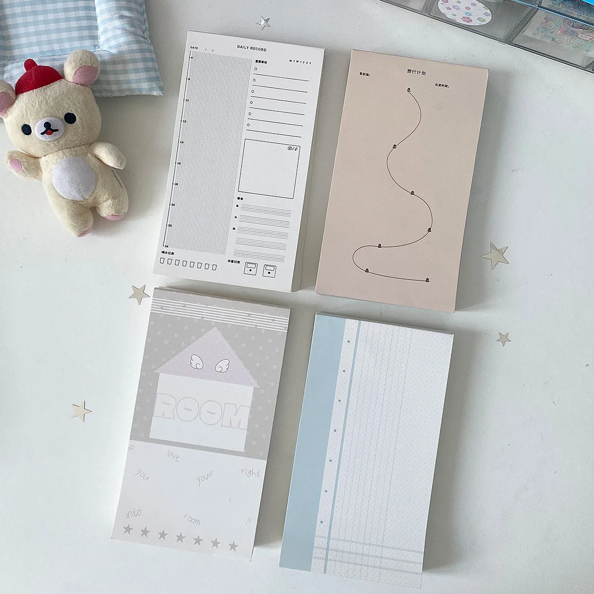

Partition Pages A6 PERF Memo Pad Note Pad Scrapbooking Paper Korean Minimalist Thick Pad Double Sided Design
