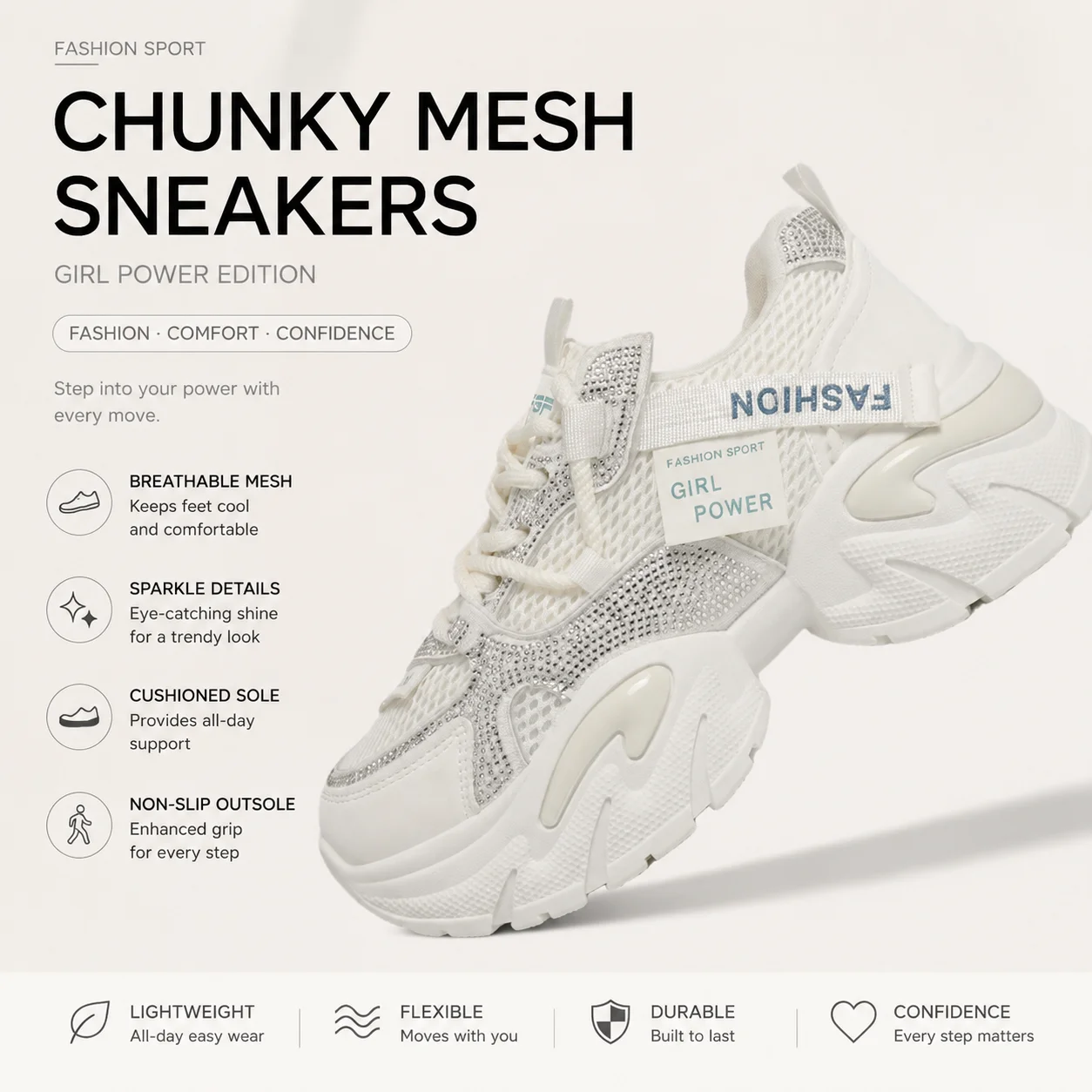 Nouvelles Baskets Décontractées Respirantes et Légères pour Femmes, Style Coréen Tendance, Modèle Dad Shoes Rehaussées, Collection Printemps 2026, Polyvalentes pour la Marche Quotidienne