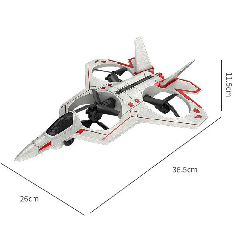 Drone Stunt Fighter Model samolotu Czteroosiowy samolot zdalnie sterowany Samolot Piankowy samolot Obrotowe zawieszenie