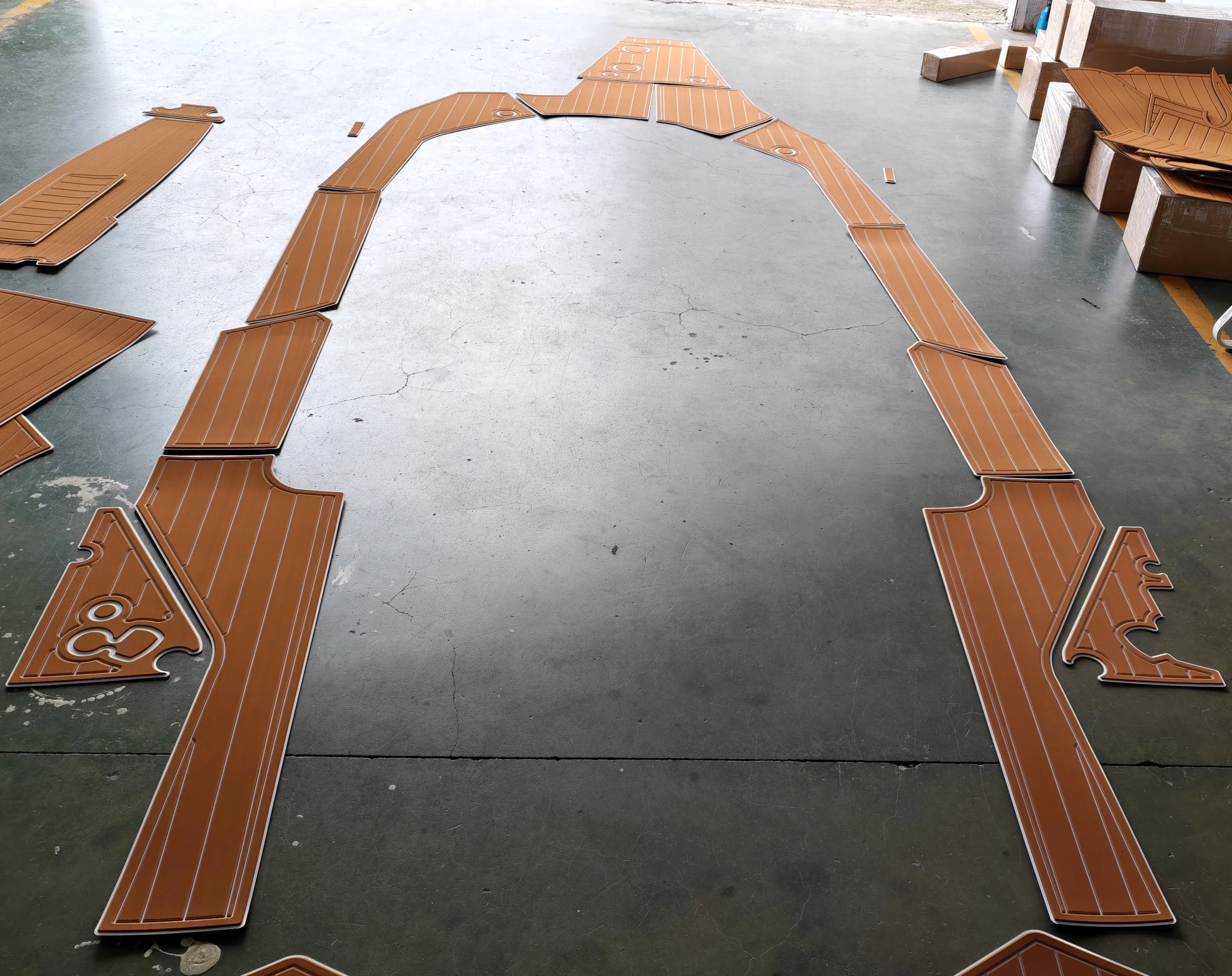 For 2023 Axopar 28 1/4" 6mm EVA foam Non-Slip PVC Teak Decking marine Mat seadek gatorstep carpet Marine Floor