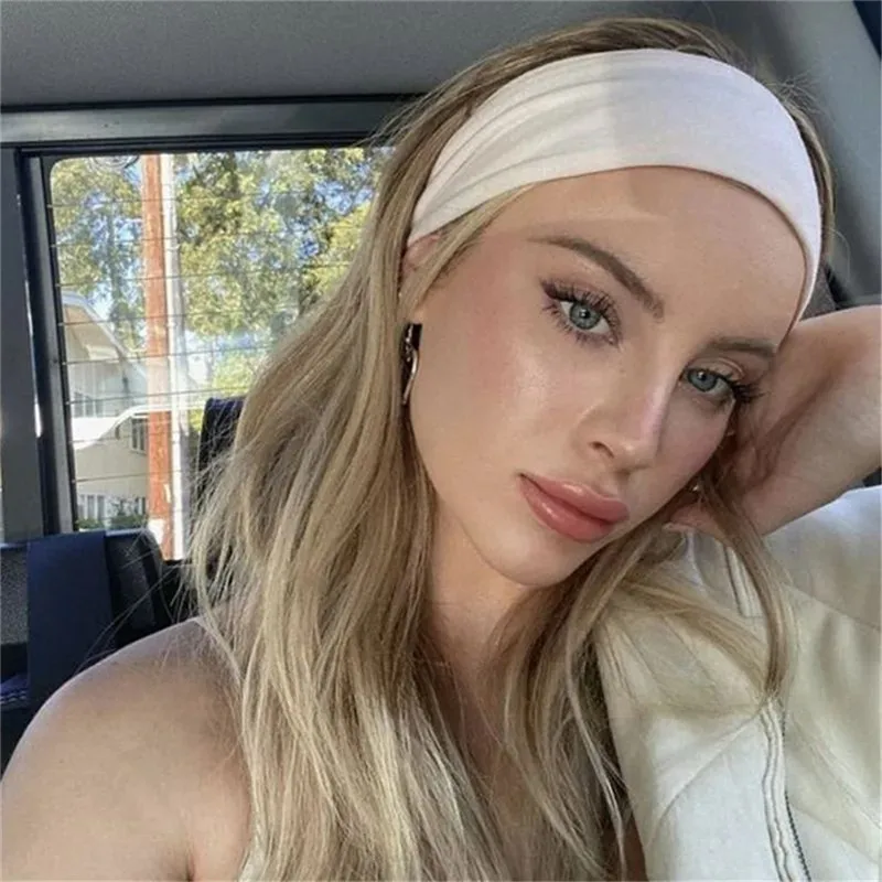 New Women Headband Solid Color Cotton Wide Turban Knotted Headwrap Girls Hairband Fashion Elastic Hair Bands Hair Accessories