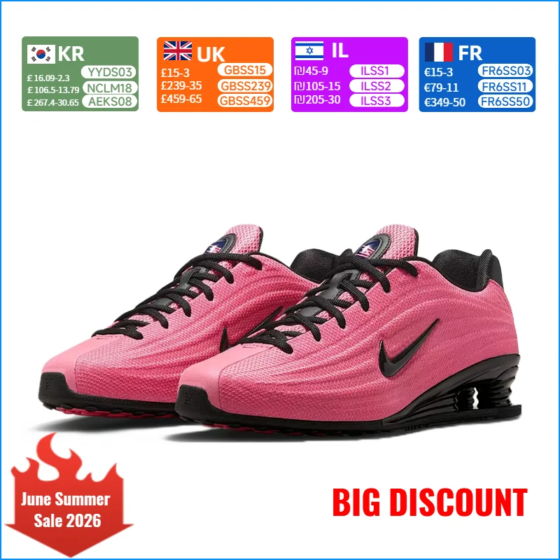 Tênis Nike SHOX Z Fashionable, Versátil e Durável, de Cano Baixo, para Esportes ao Ar Livre e Corrida Casual Feminina, Magenta HQ7540-601