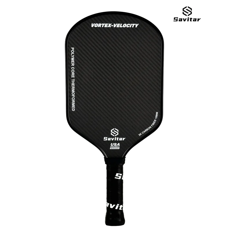 

SAVITAR 3K Carbon Fiber Pickleball Paddle Thermoformed Uni-body Frosted Surface 16MM Polymer Core Enhanced Power&Spin&Control