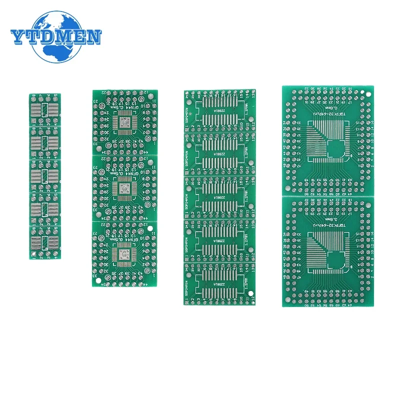 30pcs/lot PCB Board Kit Circuit Board SMD Turn To DIP Adapter Converter Plate FQFP HTQFP QFN48 SOP SSOP TSSOP 8 16 24 28