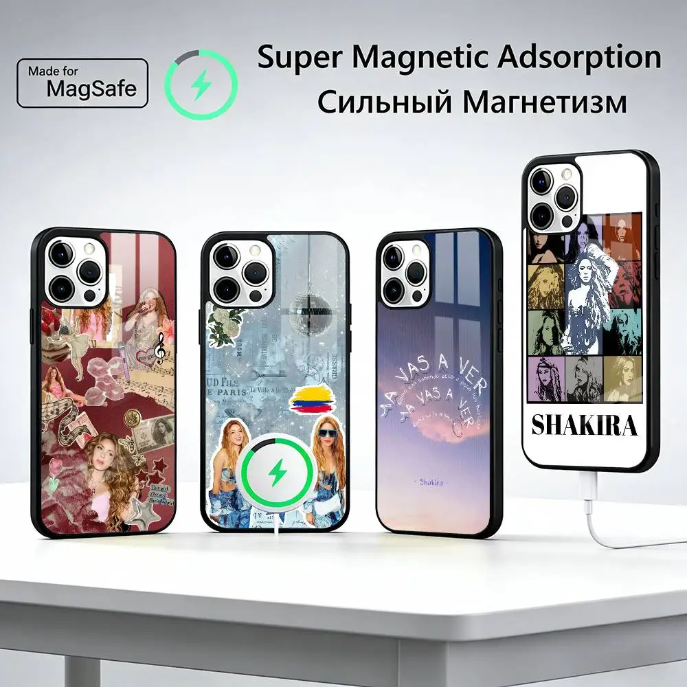 

Singer S-Shakira Fashion For Magsafe Phone Case for iPhone 17 16 15 14 13 12 11 Series Wireless Charging