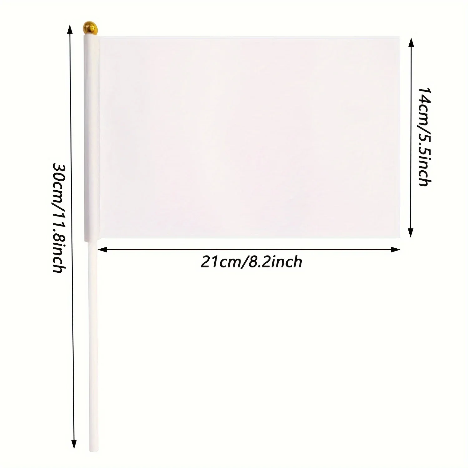 10pcs/50pcs DIY Flags Blank Small White Flags Party Decorations For  Birthday Party Wedding Events Celebration