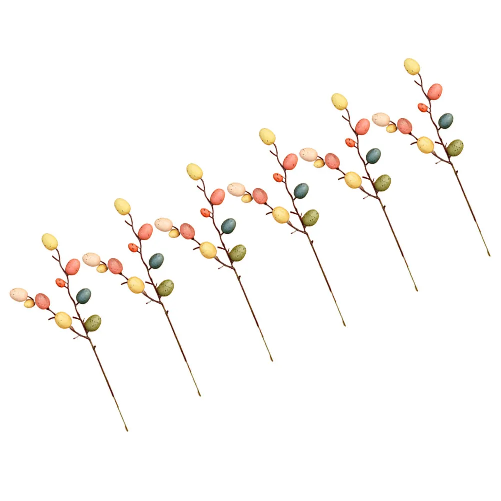 Decoraciones de huevos de Pascua de 6 ramas, arreglo floral DIY significativo e inolvidable, decoración del hogar, adorno de Pascua para sala de estar