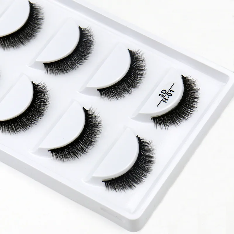 5 Pairs 3D Mink False Eyelashes H13, Soft Eyelash Extension Natural Eyelashes Makeup Lashes Wholesale G800, G806