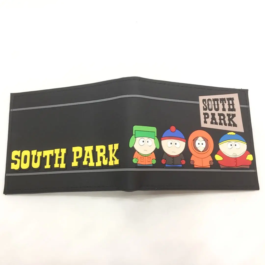 New Anime South Park Cute Cartoon Wallet Zipper Pouch Short Style Wallet Kids Coin Purse for Boys Girls Charm Birthday Xmas Gift