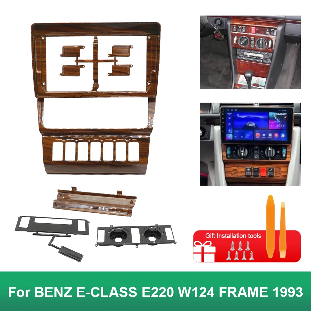 

9 Inch 22.86cm for BENZ E-CLASS E220 W124 FRAME 1993 Car Radio Stereo Android Player 2 Din Fascias Panel DashBoard Frame Cover