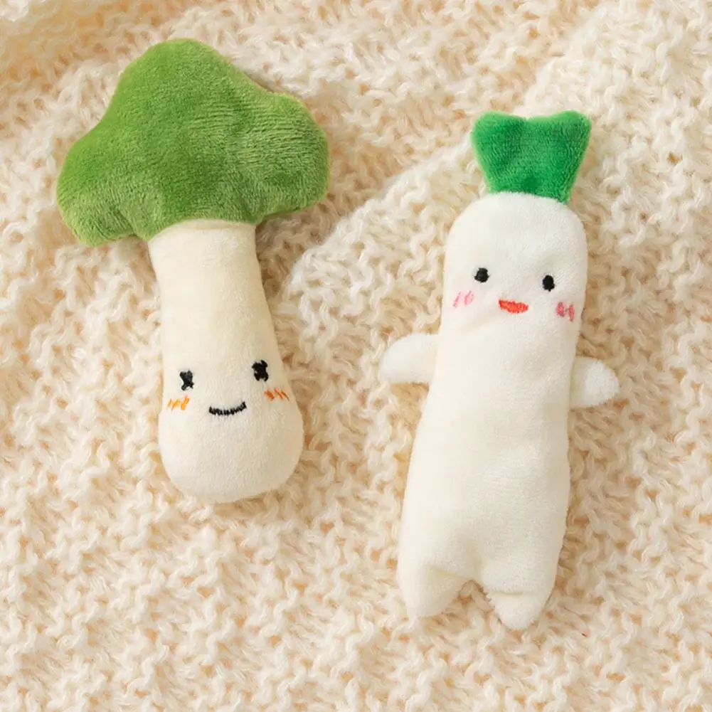 Nowe Kawaii Pluszowe Zabawki Owocowe i Warzywne, Miękkie, Urocze, Kreskówkowe, Interaktywne Zabawki Sensoryczne, Przytulne Pluszaki: Cebulka, Bakłażan, Rzodkiew