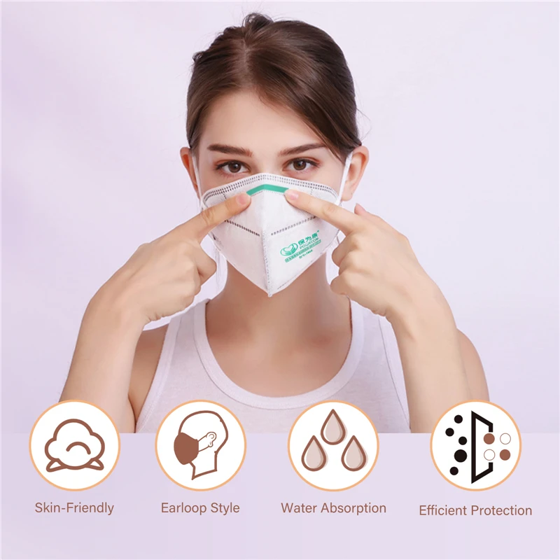 60Pcs/Box KN95 Mask POWECOM Protective Face Mouth Mask Mouthpiece Cover Anti-Dust mascarilla tapabocas 5 Layer