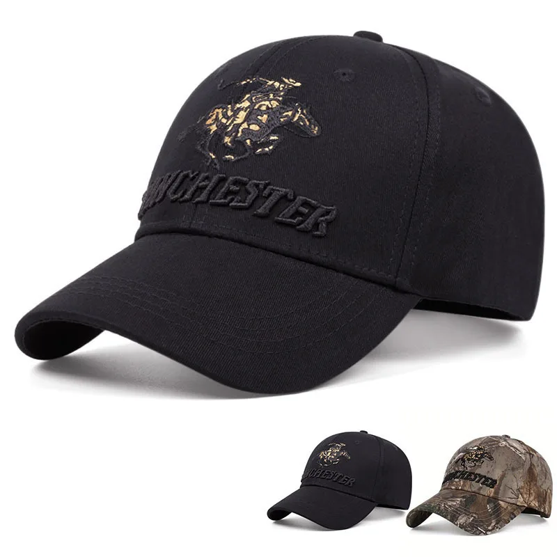 Unisex Winchester Letter Embroidery Baseball Caps Spring and Autumn Outdoor Adjustable Casual Hats Sunscreen Hat