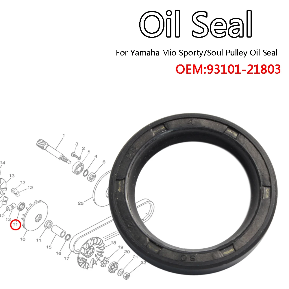 For Yamaha Mio Sporty Soul Pulley Al115C Mio Oil Seal Drive Face 93101-21803 Pulley Oil Seal