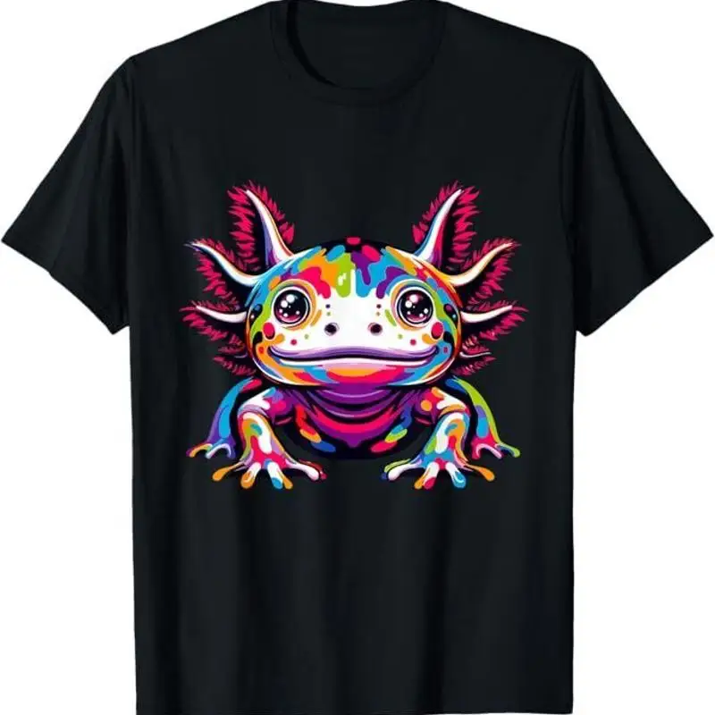 

Axolotl rainbow Kawaii colorful love Axolotls herpetologist Adult and Kids T Shirt