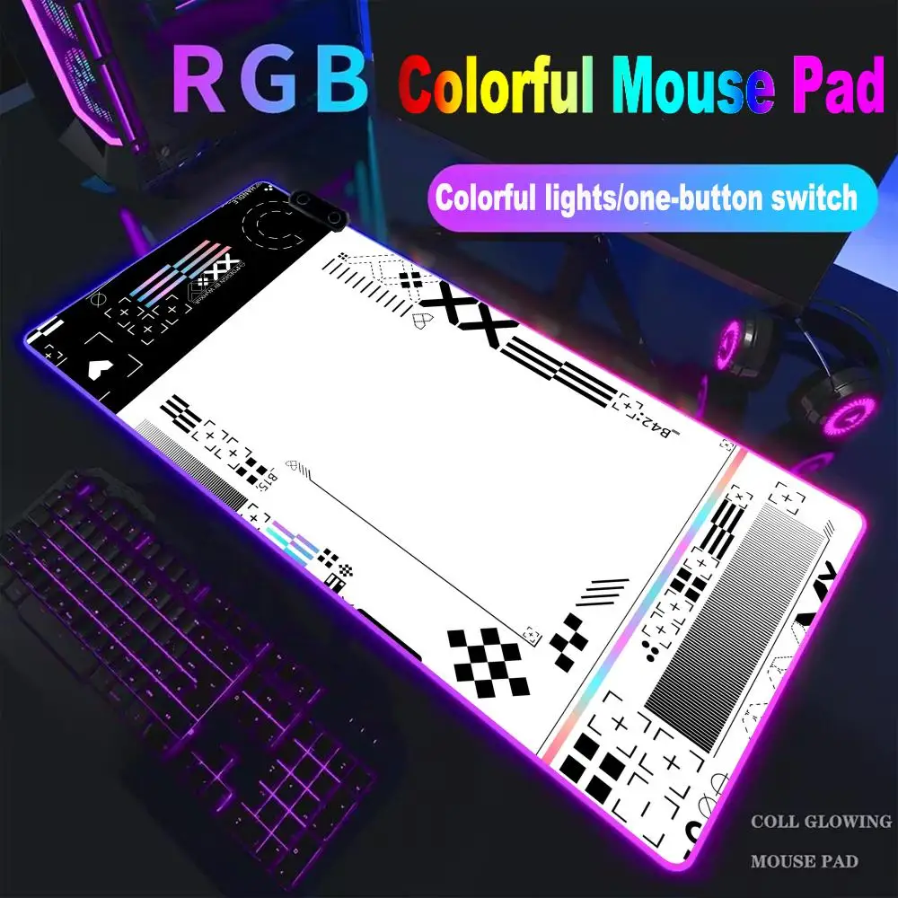 

White Mouse Pad Printstream Gaming High-end E-sports HYB XXC Mouse Pad RGB Mouse Pad LED Pc Large Student Writing Pad Gamer Mat