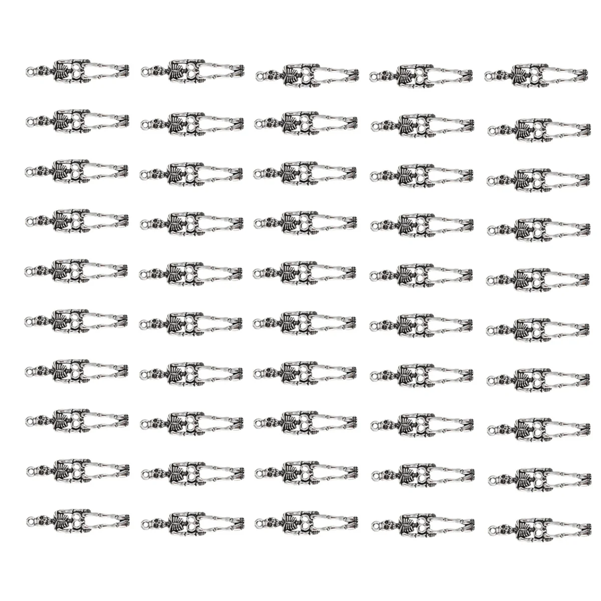 50개 빈티지 해골 펜던트 쥬얼리 제작 DIY 공예품 목걸이 팔찌 할로윈 파티 액세서리