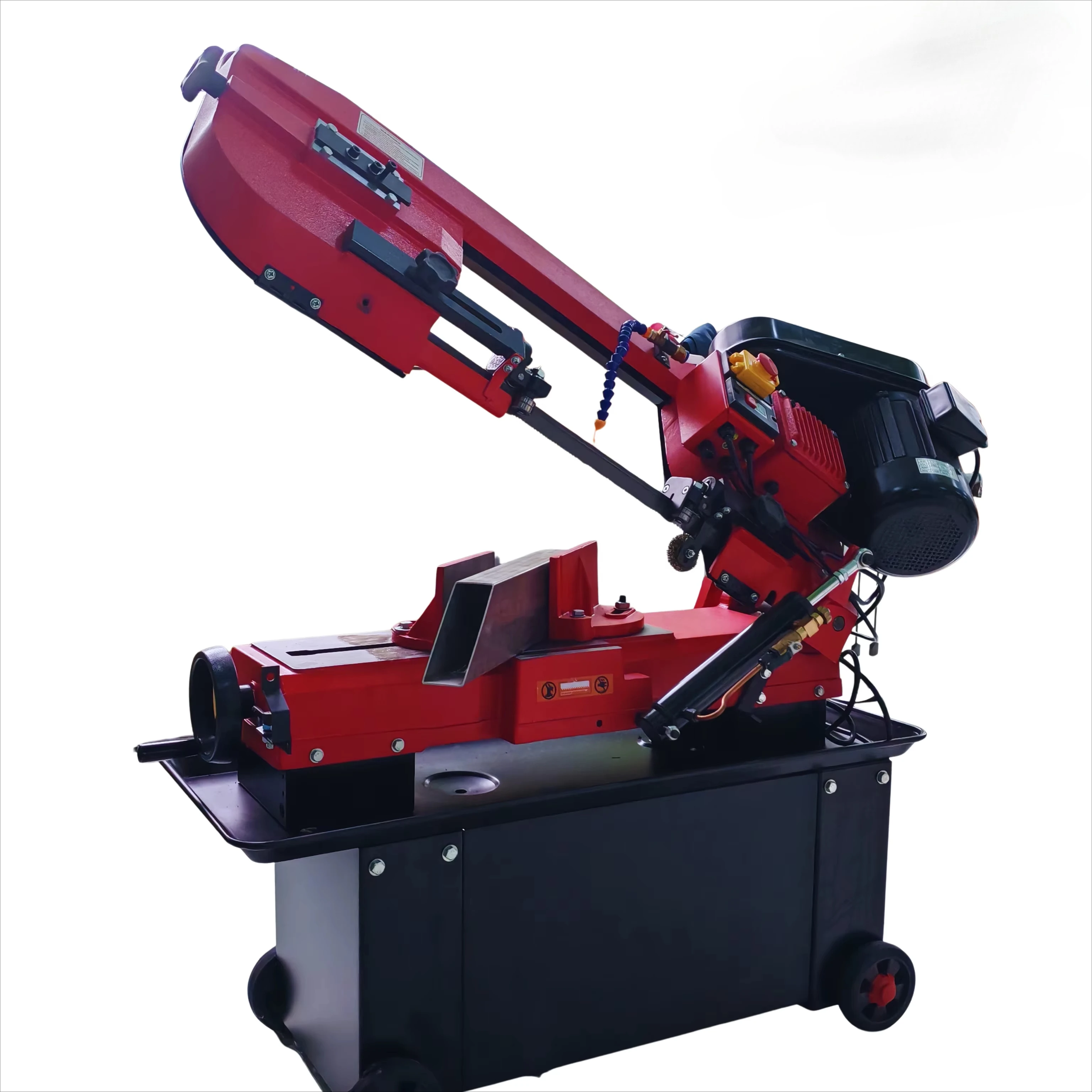 JINFENG G4018 Horizontal Mechanical Semi Automatic Industrial Metal Cutting Band Saw Machine Engine Gear Multifunctional Angle