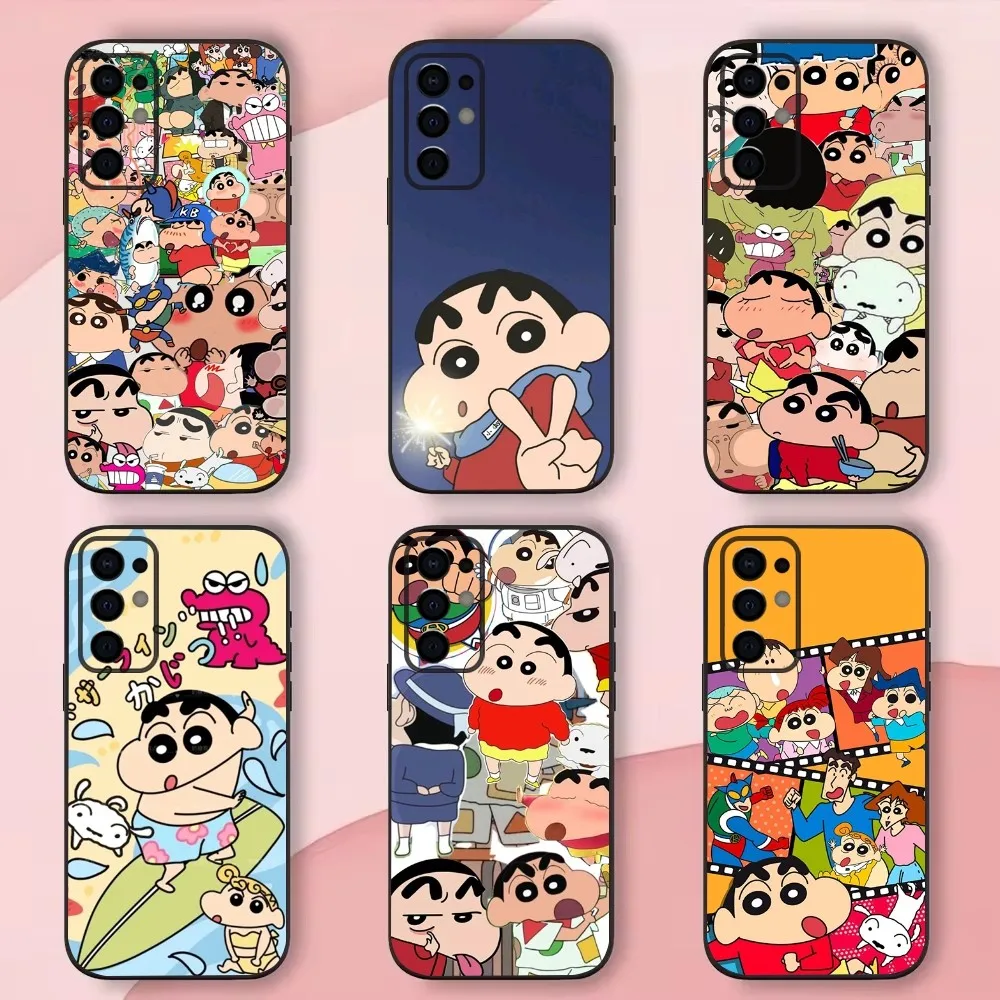 

Anime Phone Case For Samsung S24,S21,S22,S23,S30,Ultra,S20,Plus,Fe,Lite,Note,10,9,5G C-Crayon S-Shinchan-s Black Soft Shell